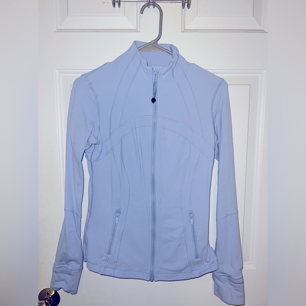 Lululemon define jacket, powder blue, very lightly worn, size 6